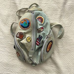 Rebecca Minkoff Backpack (distressed denim w/ patches)
